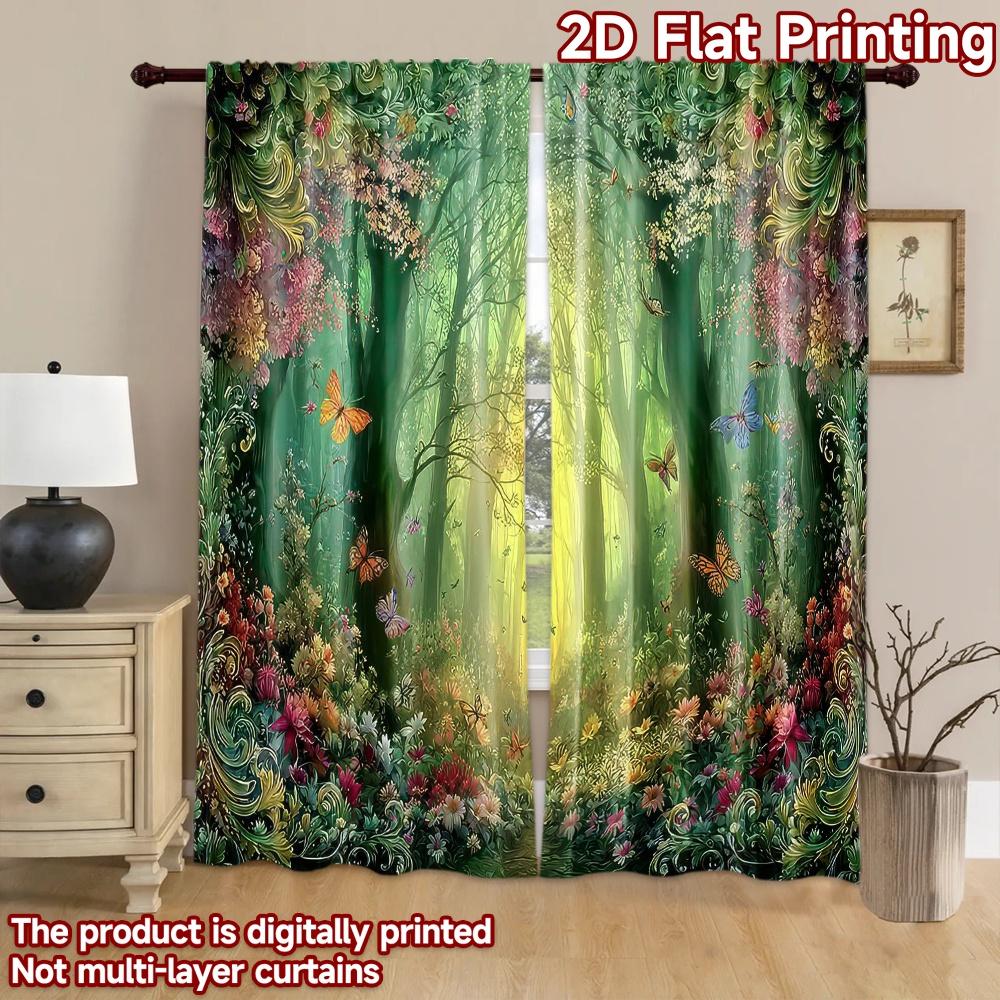 2D flat Photography Backdrop Popular Tapestry Enchanted Forest Blossoms 100% Polyester Birthday Party for Holiday home decor