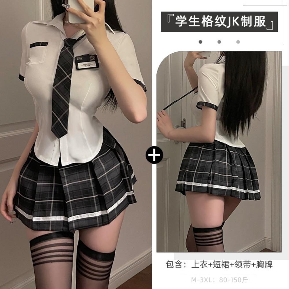 Xianyi Sexy Underwear Sexy Student Clothing Jk Uniform Temptation Free of Tight Passion Clothes Large Size Set 490