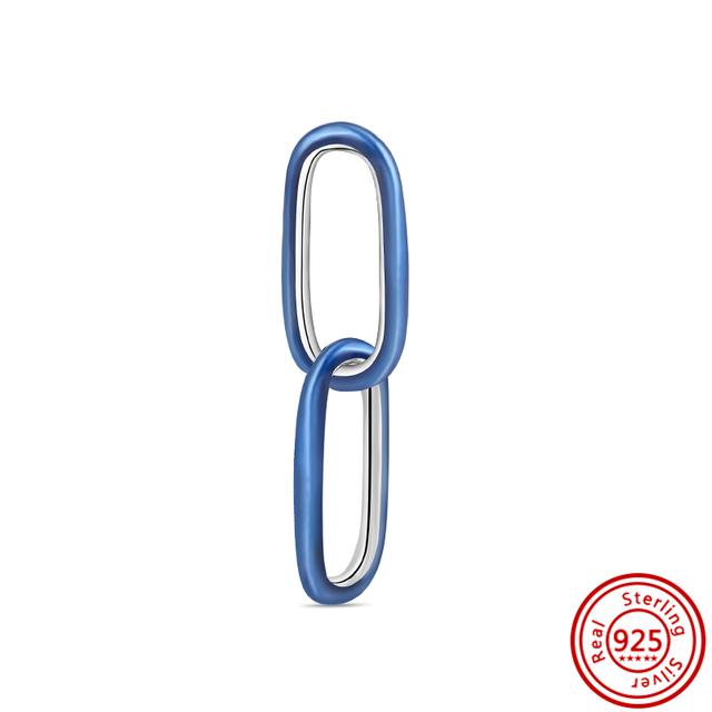 925 Silber Charm Herz Runder Stecker Medaillenanhänger Double Link Mini Dangle Fit Original Me Charms Armbänder Schmuck