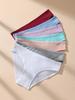 7Pcs Women Cotton Panties Striped Briefs Sexy Women's Underwear Low Waist Breathable Underpants Plus Size Solid Female Lingerie