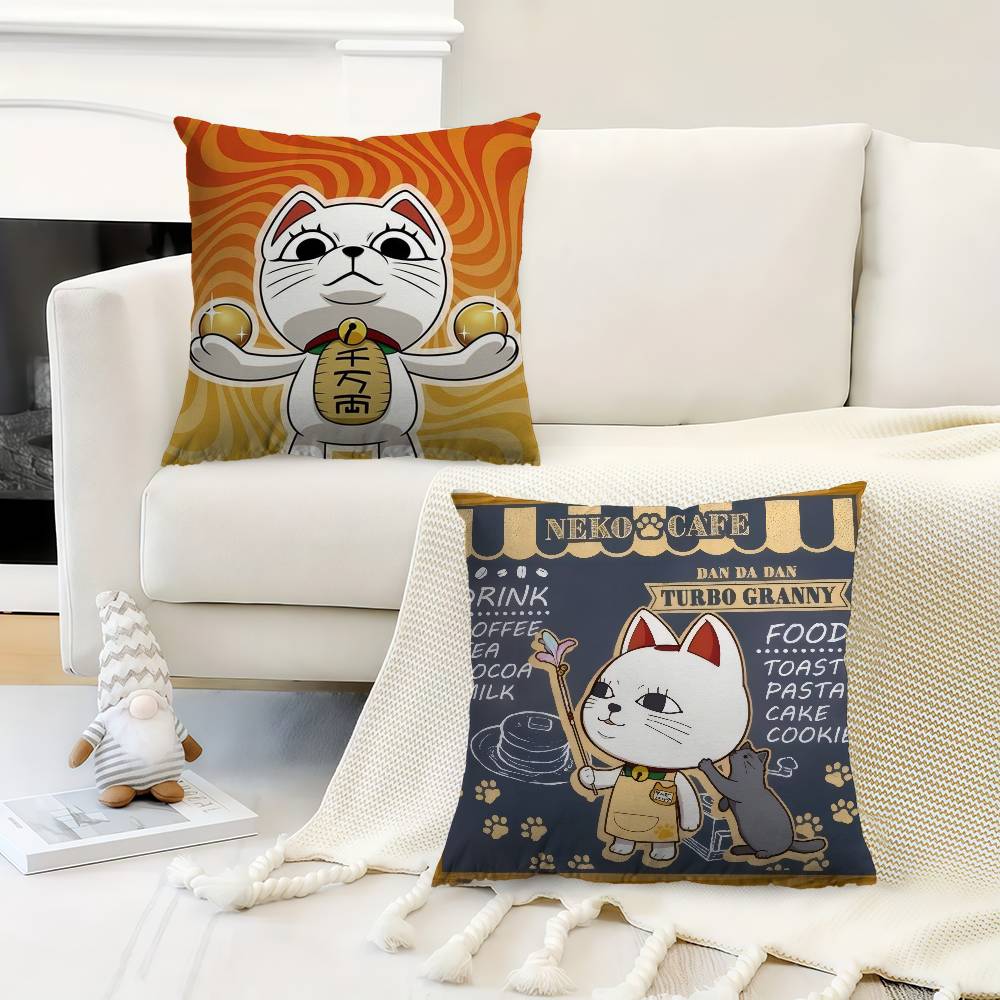 Anime T-Turbo Granny Cat Pillow Gift Home Office Decoration Bedroom Sofa Car Cushion Cover Case 45X45
