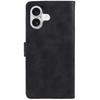 For iPhone 17 Case Calf Texture PU Leather Wallet Phone Cover with Wrist Strap