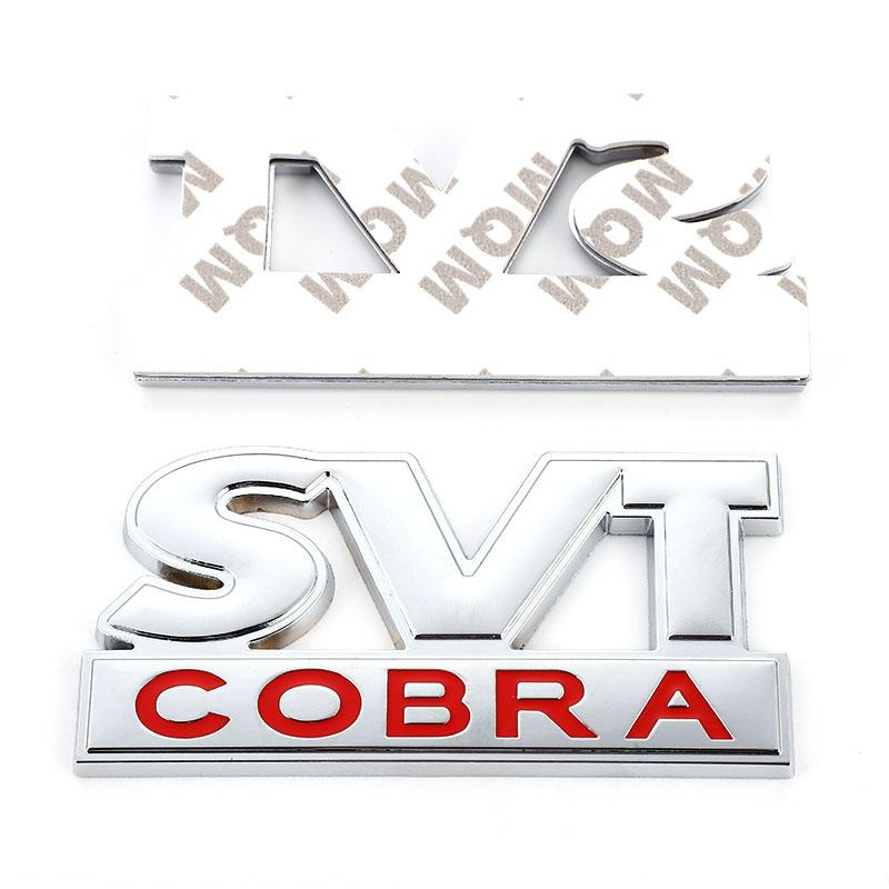 Car Sticker SVT COBRA Emblem Badge Rear Trunk Decal Front Hood Grille for Mustang Shelby SVT Cobra F150 F250 F350 GT Fiesta