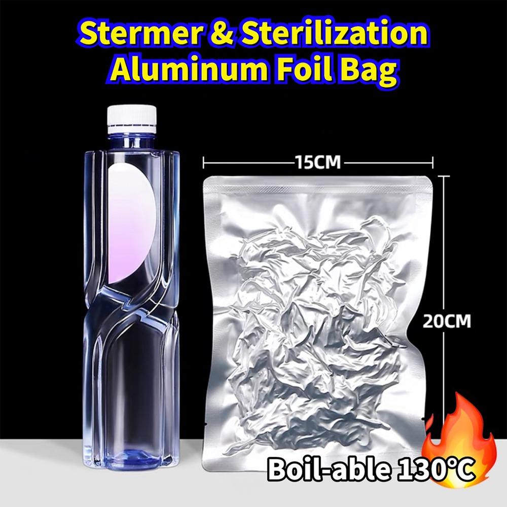 

50PCS Vacuum Sealer Vacuum Bags High-Temperature Sealer Bag Heat-Sealed Bag Nuts Storage 15 x 20cm