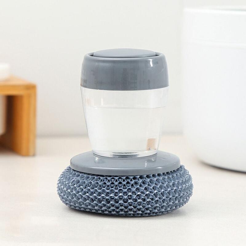 All-in-one detergent brush, one-touch kitchen brush, and scrubber