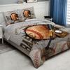 3pcs Duvet Cover Set (1*Duvet Cover + 2*Pillowcase, Without Core), Vintage Baseball Print Bedding Set, Soft Comfortable Duvet