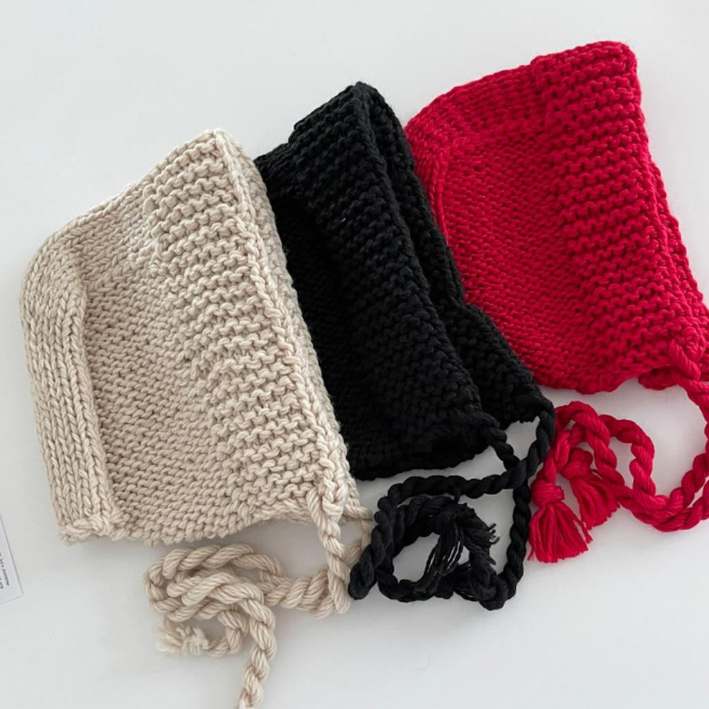 Soft Knit Beanie Cap Fashion Warm Ear Protective Hat for Skiing Hiking Universal Women Windproof Bonnet for Cold Weather