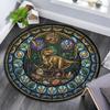 Dinosaur Fossil Glass Round Area Rug Under Office Chairs Bedroom Living Room Home Decor