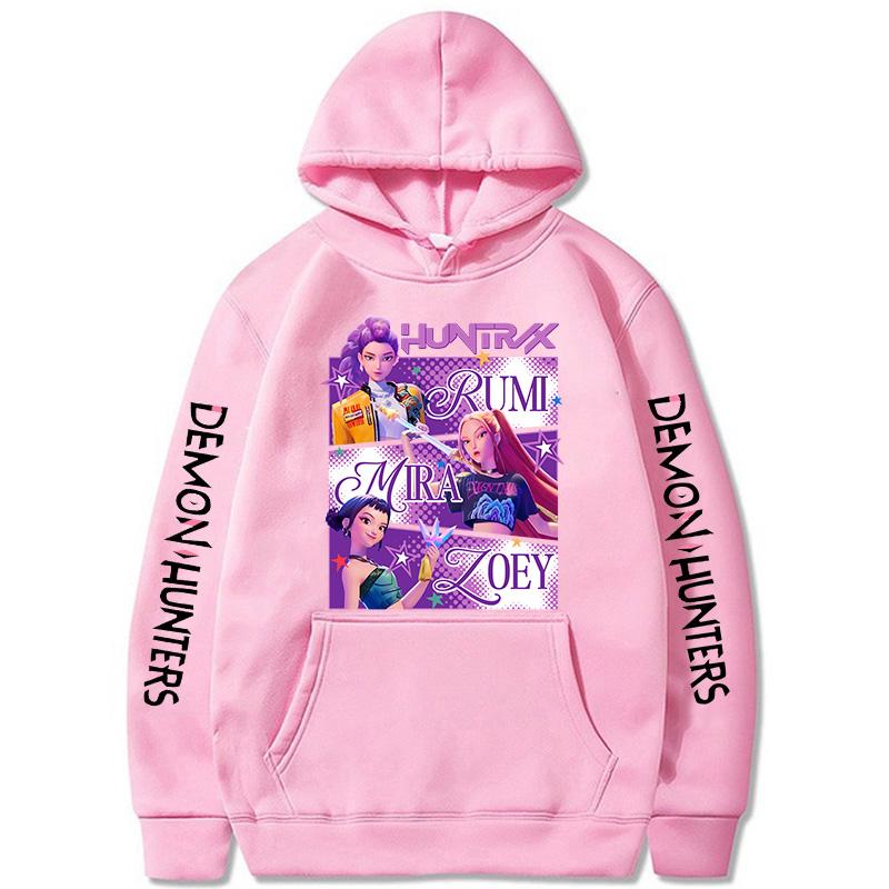Kpoop Demon Hunters Hoodies Women Mange Vintage Hoody Clothes Y2k Hooded Streetwear Funny Movie Sweatshirts