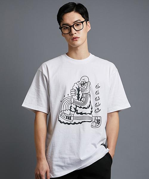 Conceptual [Conceptual X Genial] Mania 1 Short Sleeve T-Shirt_White White/M