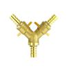3/8" Hose Barb Ball Valve Y Shaped 3 Way Connector Barb Brass Fitting OD 11mm