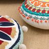 Moroccan Ethnic 45cm Round Cushion Cover Mandala Floral Embroidery Home Decor Living Room Throw Pillow Case Ball Decorative