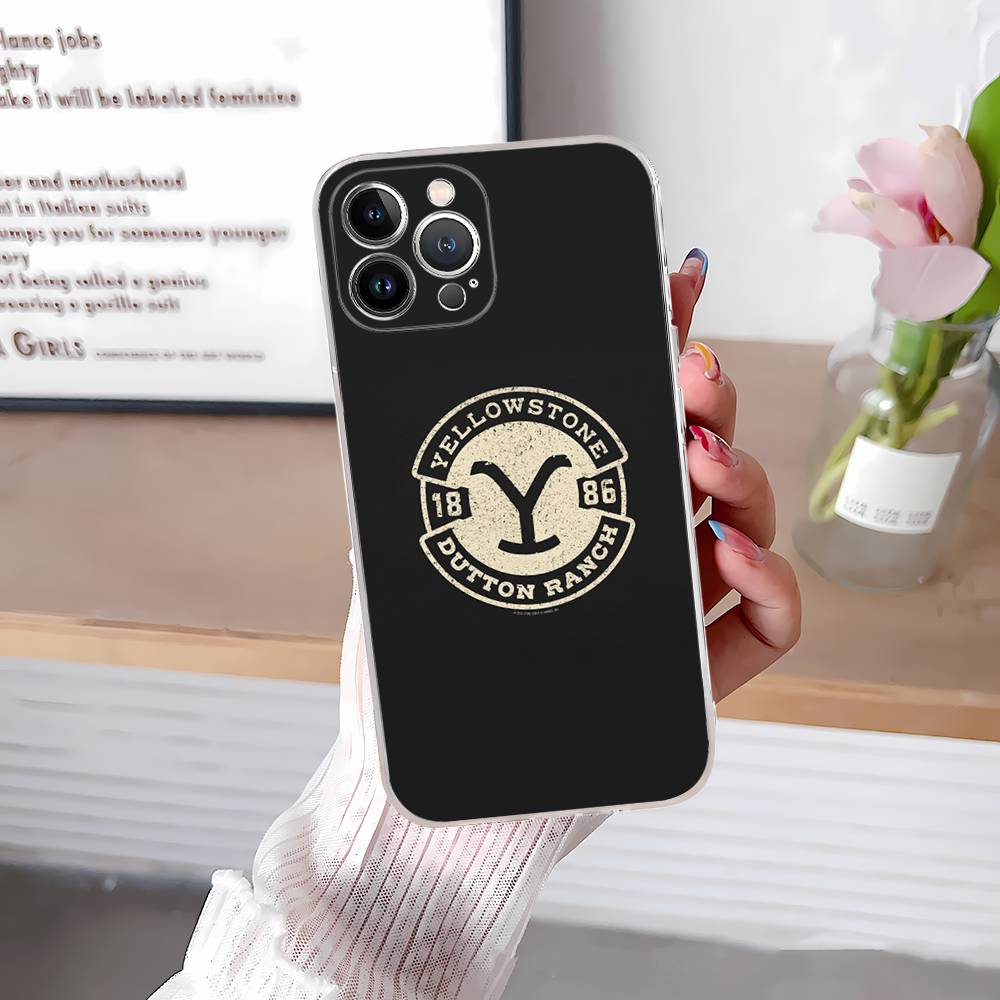 Popular Y-Yellowstone D-Dutton R-Ranch For iPhone 17 16 15 14 13 12 Mini 11 Pro Max Transparent Case