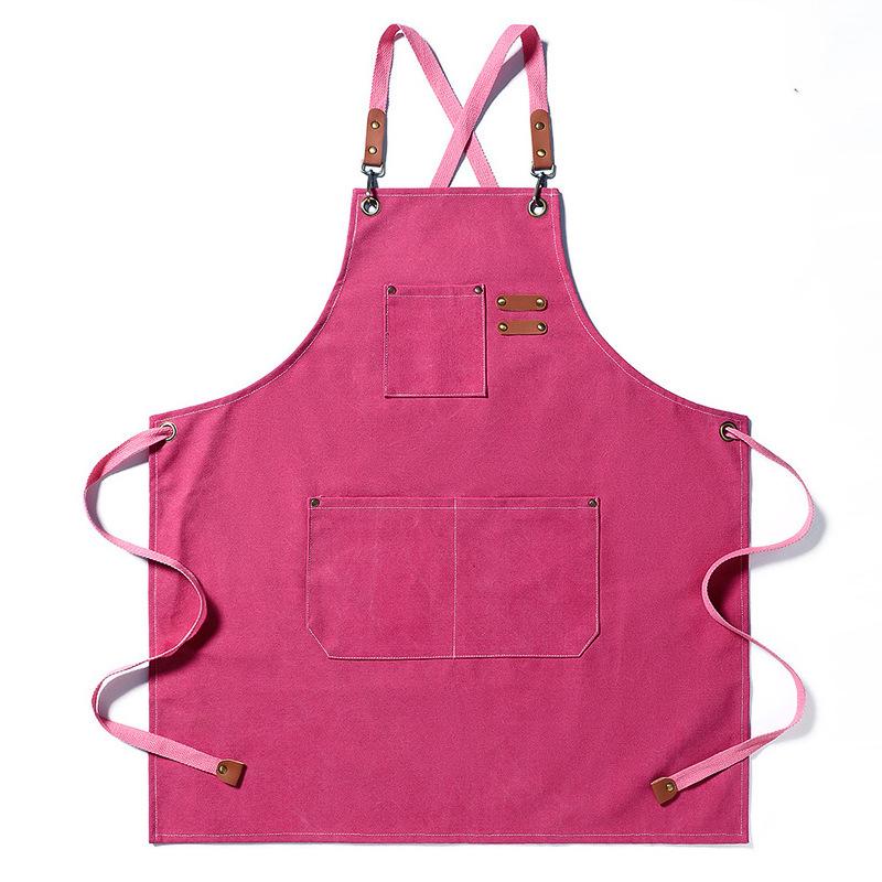 Thick canvas apron for nail salons, barbecue restaurants, home catering, kitchen work uniforms