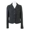 CHANEL Domestic genuine 95A P05673V04376 Check Pattern COCO Button Jacket 42 NavyUsed