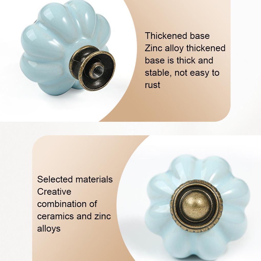 Ceramics Pumpkin Home Decoration Furniture Handles For Drawers And Wardrobes Drawer Handles