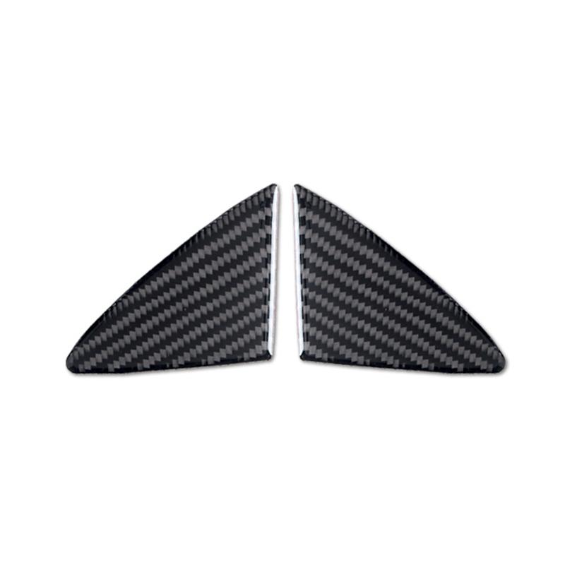 For Mazda 3 Axela 2014 2015 2016 2017 2018 2019 Real Soft Carbon Fiber Sticker Carbon Fiber Front Bumper Triangle Trim Cover