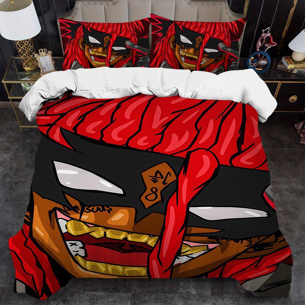 T-Trippie Rapper R-Redd Duvet Cover Set Soft Wash Bed 3 Piece Summer Comfortable Student Dormitory Home Baby Bedding Best seller