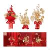Chinese Year Decoration Tree Ornament Artificial Bonsai Charm Adornment Art Crafts for Indoor