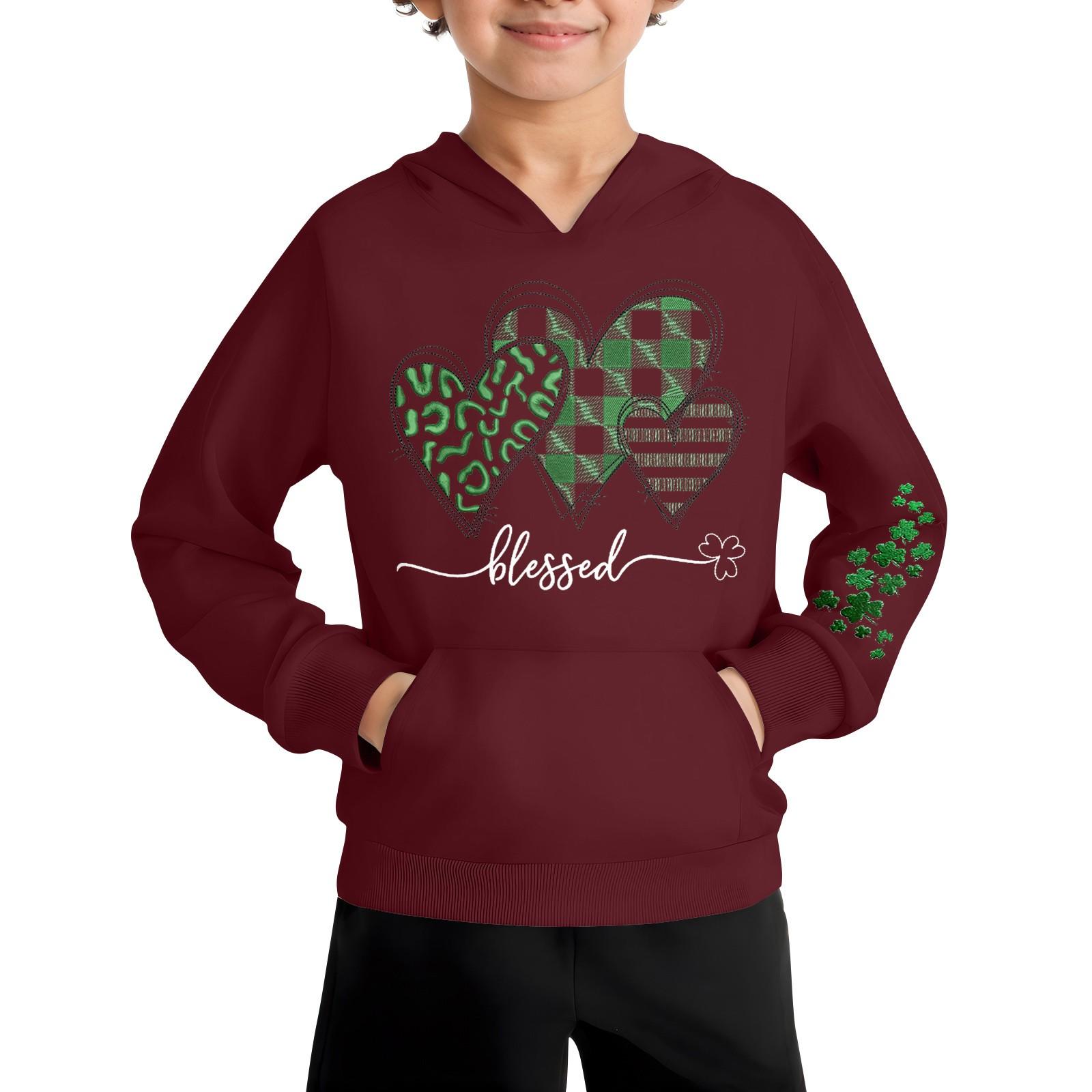 

Повседневная модная толстовка с длинным рукавом и капюшоном с карманом для мальчиков 160