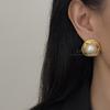 Barcelona/vintage Medieval French Irregular Texture Pearl Earrings Personalized Atmosphere Earrings Hong Kong Trend