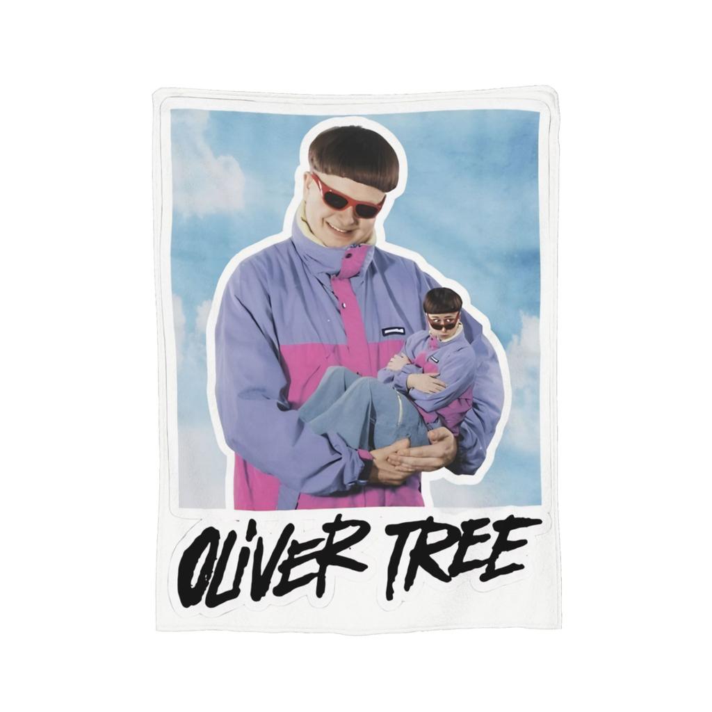 Oliver Tree Doodle Design Wool Blanket Funny Throw Blankets for Home xcm Quilt