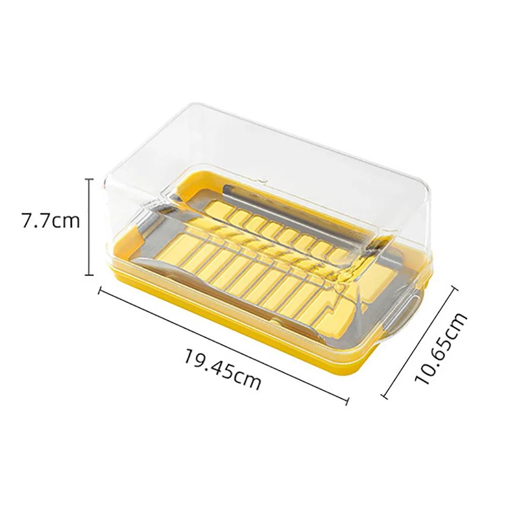 1pc Butter Cutting Box Butter Tofu Cutting Block Cutter Refrigerator Fresh-keeping Storage Box with Cover Cheese Storage Box