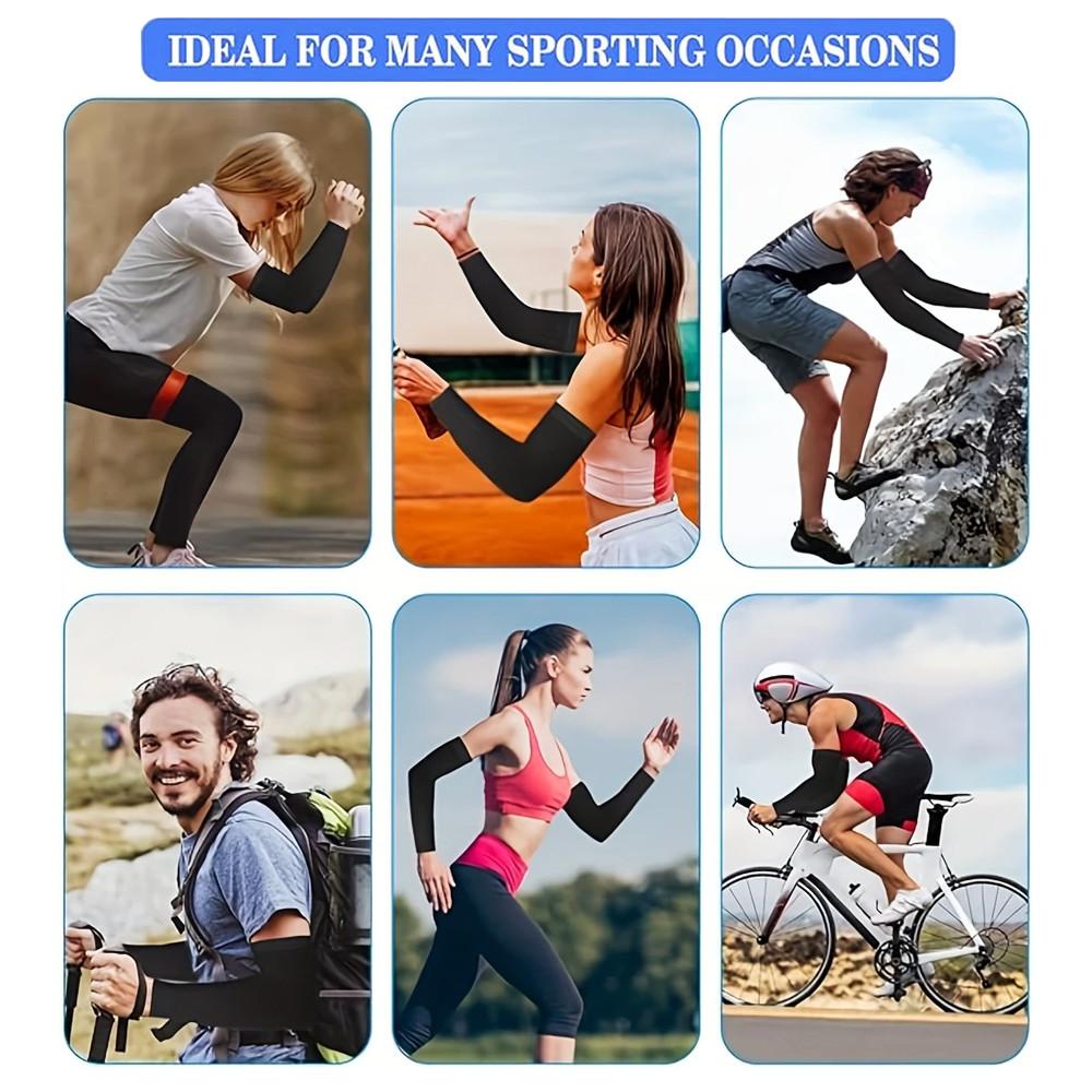 1 Pair Fashion Sun Ice Silk Sleeves Unisex Summer Sun Protection Arm Sleeves Suitable for Outdoor Riding, Driving, Fishing