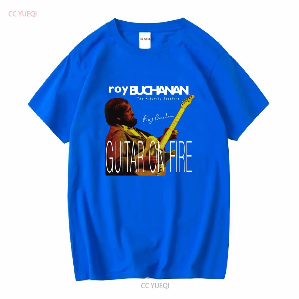Nuova Roy Buchanan Guitar on Fire La Atlantic T-shirt Tutte le Taglie dalla S alla 5XL 1T196 vintage Lavato abbigliamento di design Casual Unisex