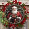 Christmas Decoration Sign,indoor Hanging Decorations,wall art,2D Flat Wooden Products with Santa Claus patterns,Christmas Gifts for Friends and Family