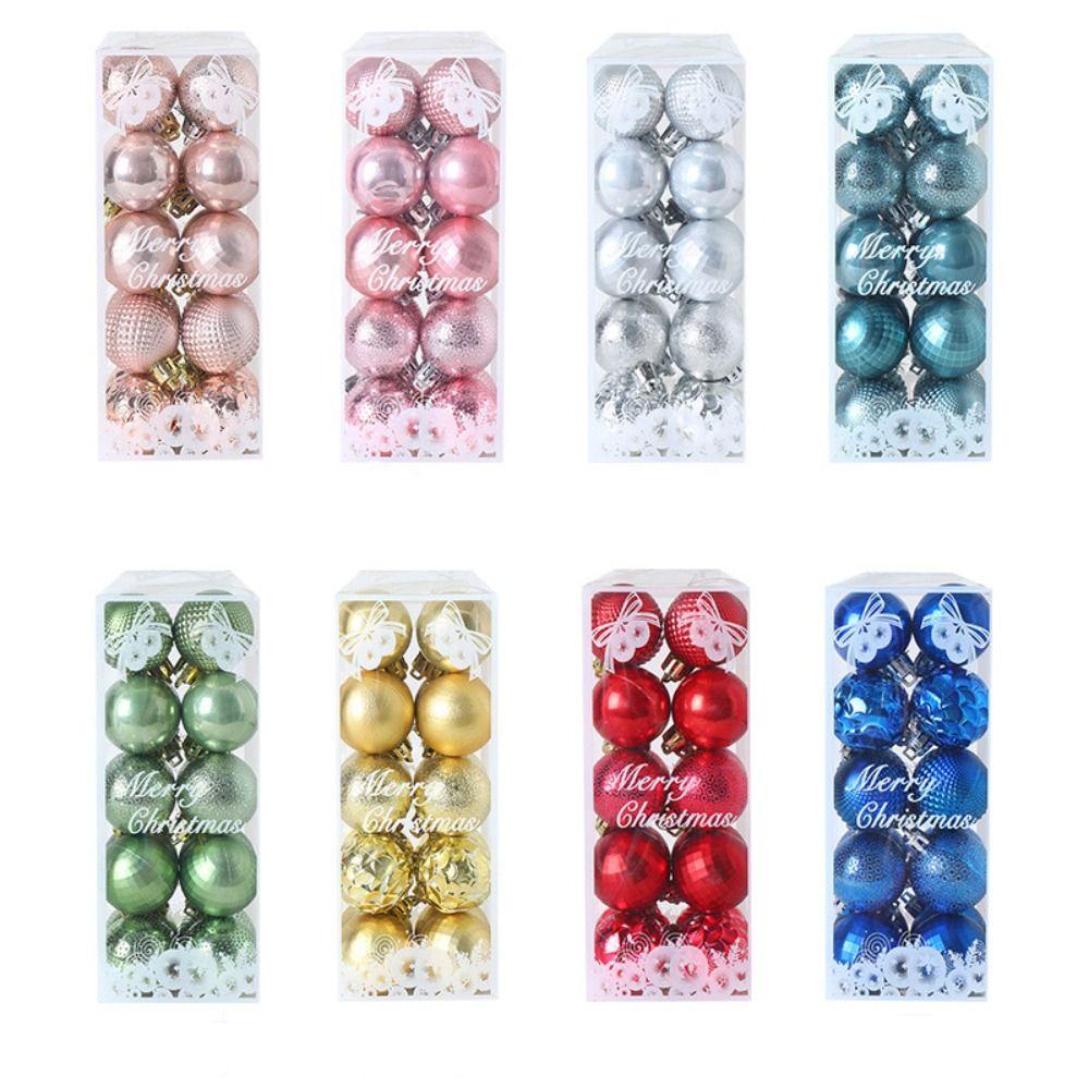 

20pcs Creative Christmas Ball Set Delicate Hanging Ornament Crafts Christmas Tree Pendant Gift