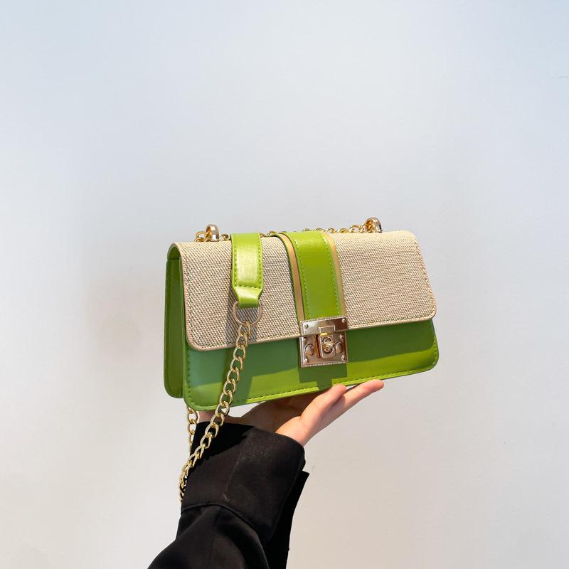 2025 New Korean Version Fashion Chain Bag Trend Texture Casual Color Matching Commuter Shoulder Oblique Span Bag
