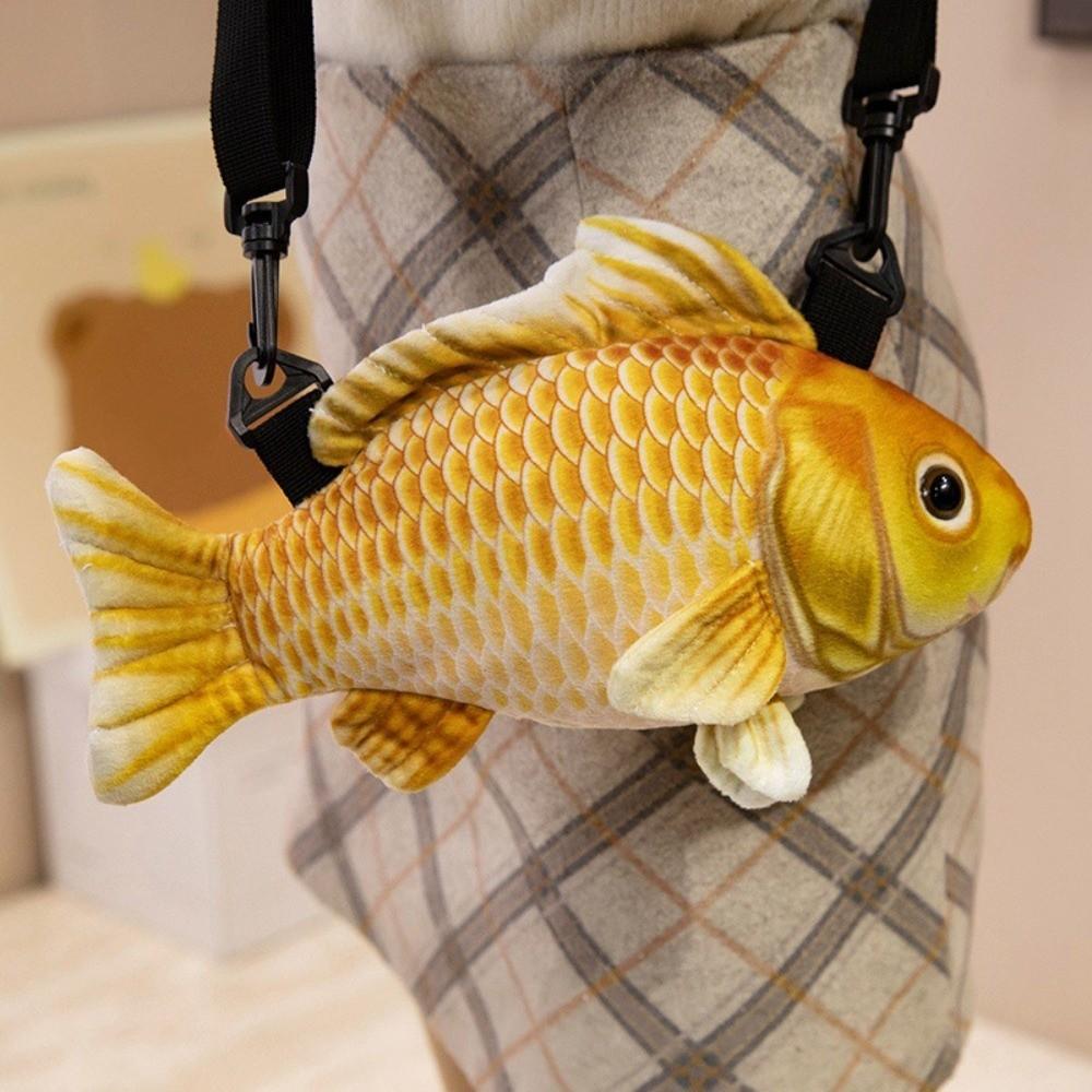 Ocean Animal Fish Single Shoulder Bag Plush Fish Plush Crossbody Bag Kids Toy