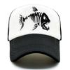 Popular Fish Bone Printed Mesh Hat Baseball Cap, Summer Sunshade Men's and Women's Vacation Sunscreen Hat