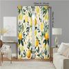 2 Pcs   Versatile Polyester Transparent Curtains for Home Decoration Lemon Tree for Use In Bedrooms and Living Rooms