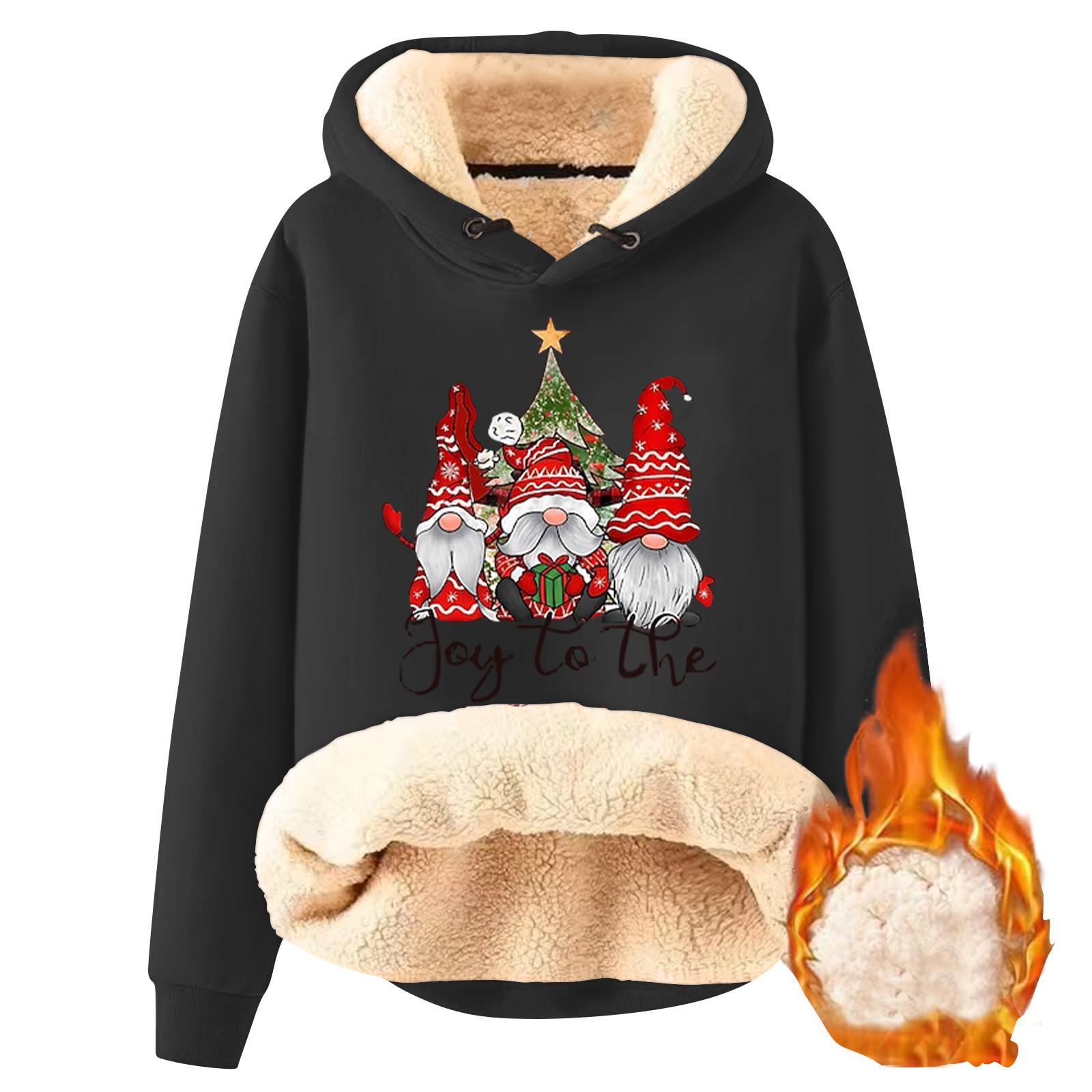 

Женский модный плюшевый и утолщенный теплый свободный пуловер с капюшоном с капюшоном XL чёрный