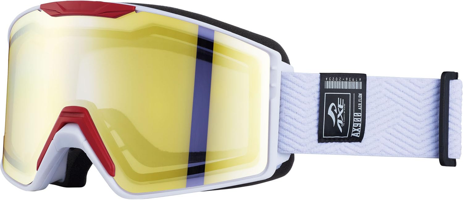 

AXE Ski and Snowboard Goggles with UV Up Matte White AX900-WCM Protection, One-Click (Flip-Up Lenses), (WT)