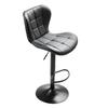 Bar Stool Set of 2, Modern PU Leather Counter Height Stools, Swivel Kitchen Barstool with Back and Footrest, Height Adjustable Armless Bar Chair,