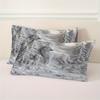 2/3pcs 3D White Wolf Animal Print Duvet Cover Set (1 Duvet Cover + 1/2 Pillowcase, Without Core), Wolf Forest Nature Theme