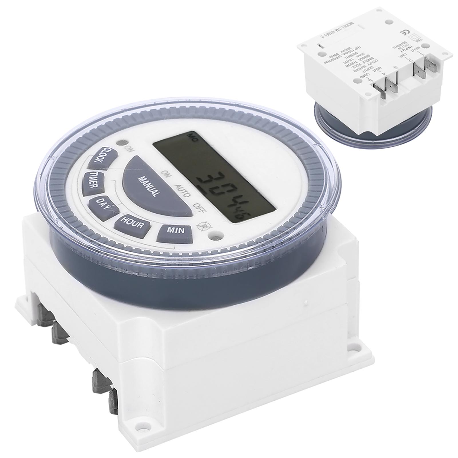 

Таймер переключатель Электронный ЖК-цифровой дисплей Переключатели управления временем TM619H‑2 DC12VAC