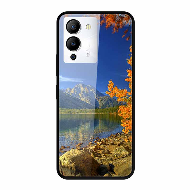 Luxury Shockproof Tempered Glass Back Cover Hard Case For Infinix Note 12 G96 Infinix Note 11pro 11s Protective Cool Phone Cover