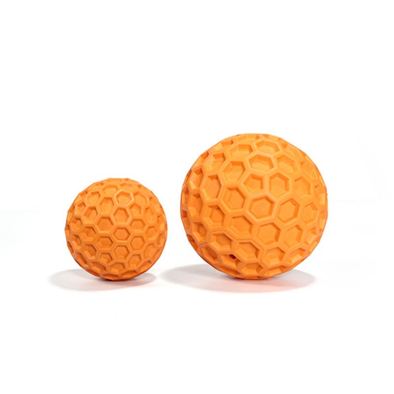 

Squeaky Honeycomb Ball: Self-Amusing, Teeth-Cleaning Natural Rubber Dog Toy Small: 55x55x55