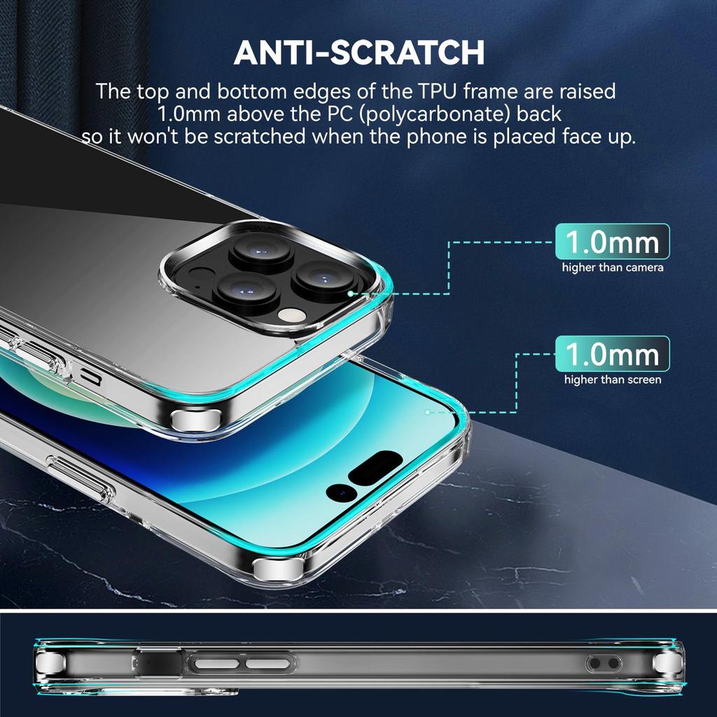 Transparent Shockproof Case Clear PC+TPU Phone Back Cover Protector Skins Shell For Cell Phones