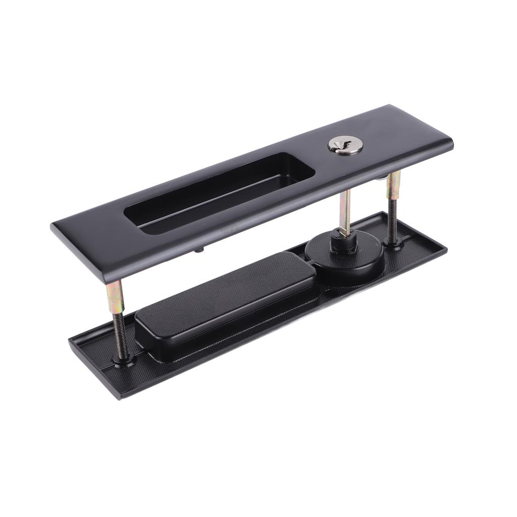 Zinc Alloy Sliding Door Lock Latch Handle Set Bathroom Balcony Cabinet Door Hardware FittingsBlack
