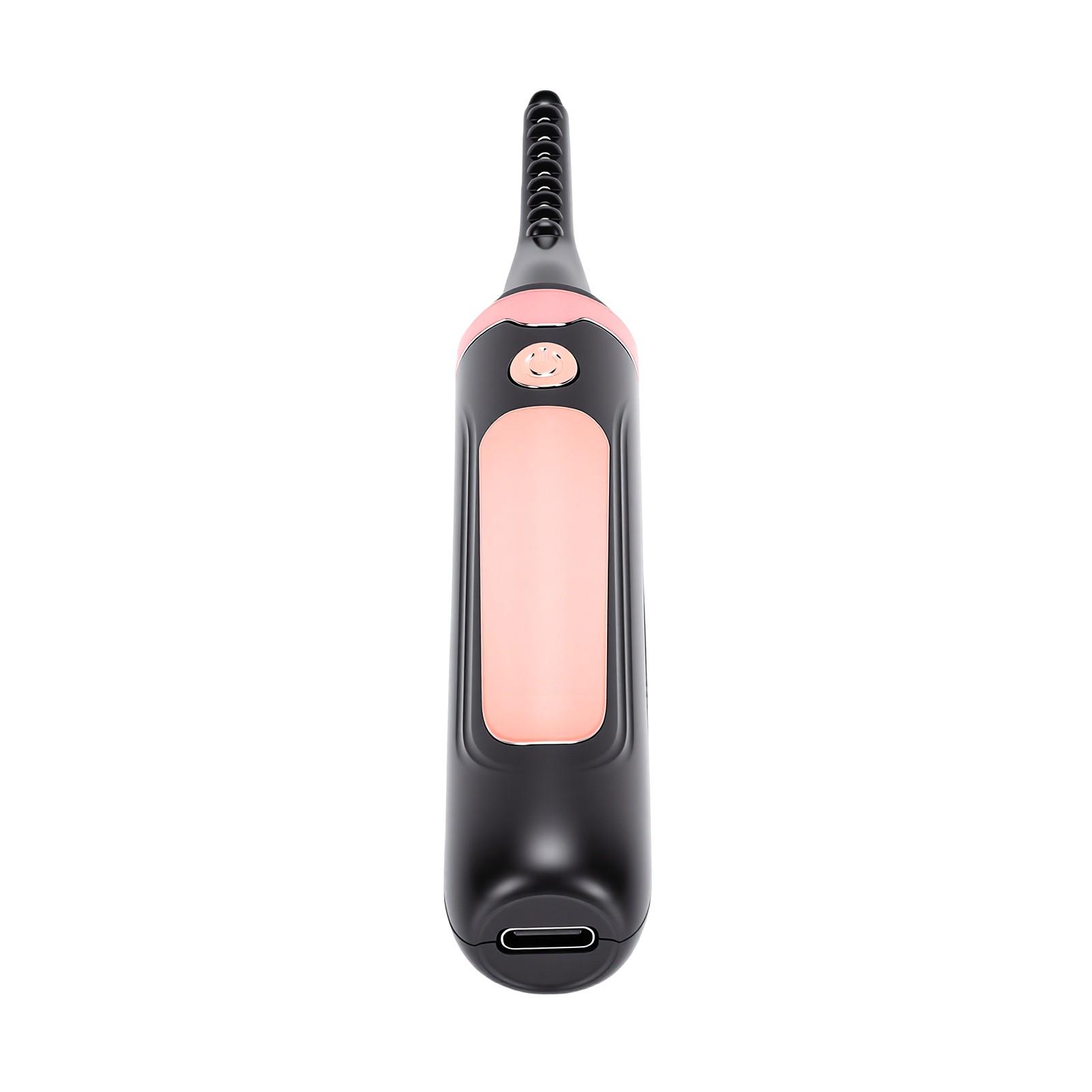 Podgrzewana zalotka do rzęs 30S Szybkie nagrzewanie USB do ładowania Narzędzie do podkręcania rzęs z 4 regulowanymi poziomami Podgrzewana zalotka do rzęs czarny