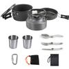 Camping Cookware Set Portable Durable Outdoor Cookware with Tableware Set