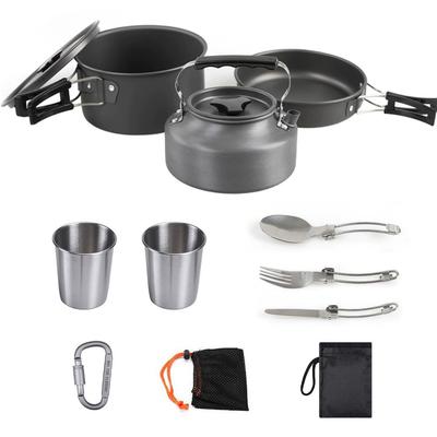 Camping Cookware Set Portable Durable Outdoor Cookware with Tableware Set