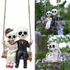 Swing Skull Resin Hanging Pendant Scary Hanging Decoration For Lawn Yard Decoration