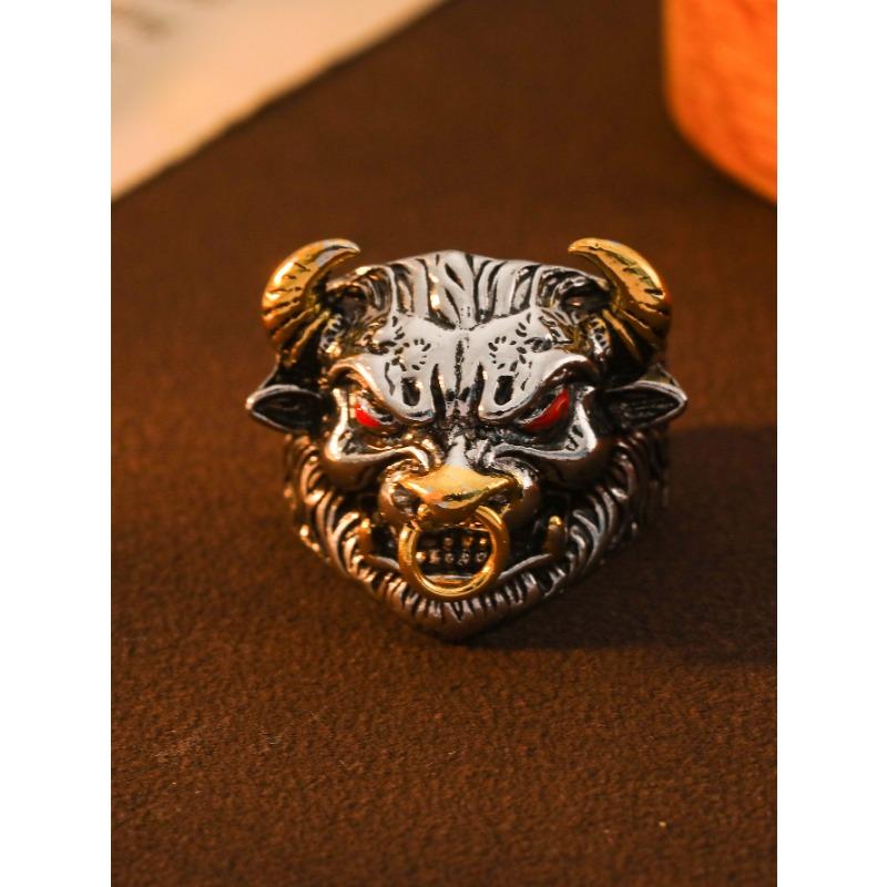 The Beast Head Demon Eye Ring Is A Two-colorPowerful and Funny Ring with An Adjustable Opening