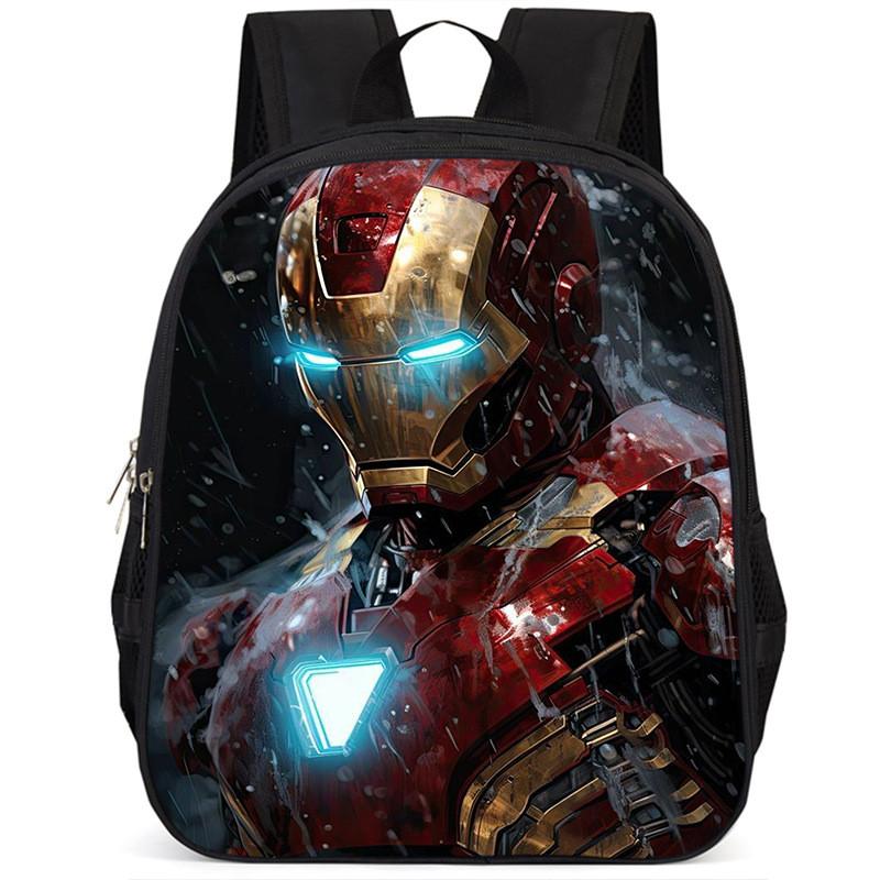 Stylowy plecak dla dzieci Iron Man 15 cali, duża pojemność, lekki, wykonany z tkaniny Oxford